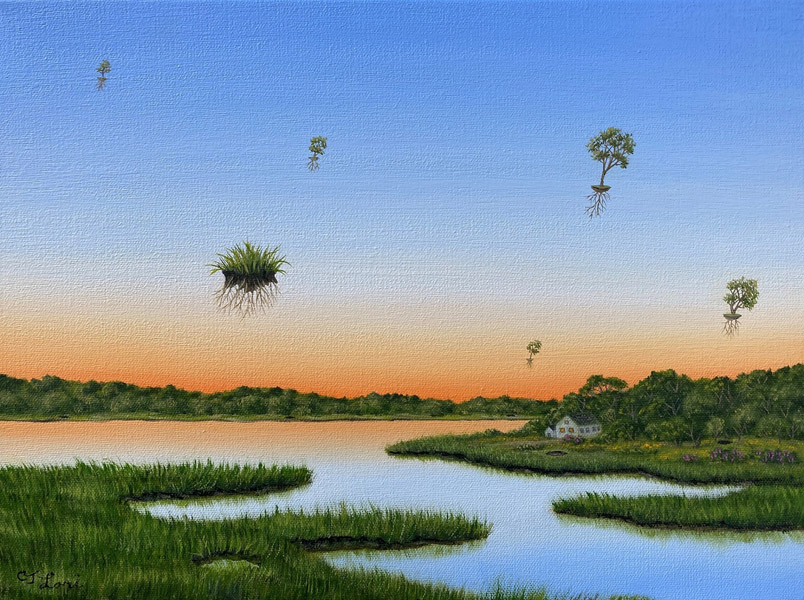 Leaving the Marsh, oil on canvas, 12 x 16