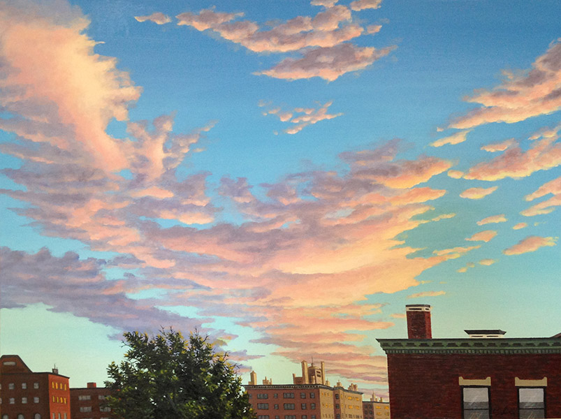 August on Beacon — oil on panel, 18 x 24&quot;, 2015, Sold 