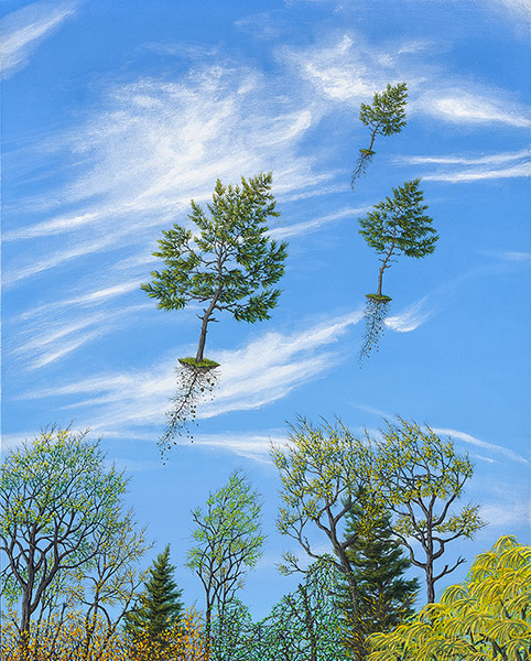Evergreen Spring — oil on canvas, 30 x 24&quot;, 2016
