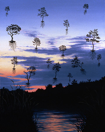 Leaving Dennis at Dusk — oil on canvas, 30 x 24&quot;, 2014