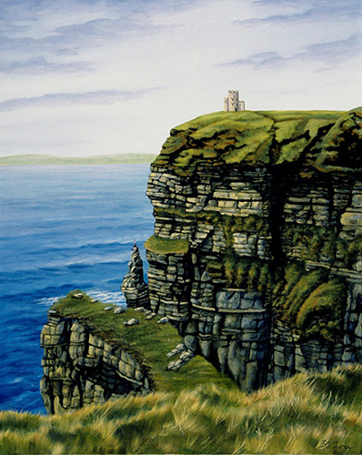 O’Brien’s Tower, Cliffs of Moher — oil on canvas, 30 x 24&quot;, 2011