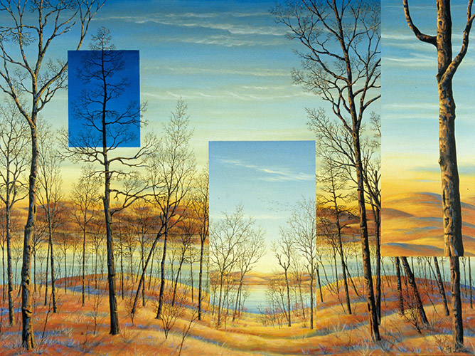 BETWEEN THE MOMENTS, oil on canvas, 30 x 40&quot;, 2005