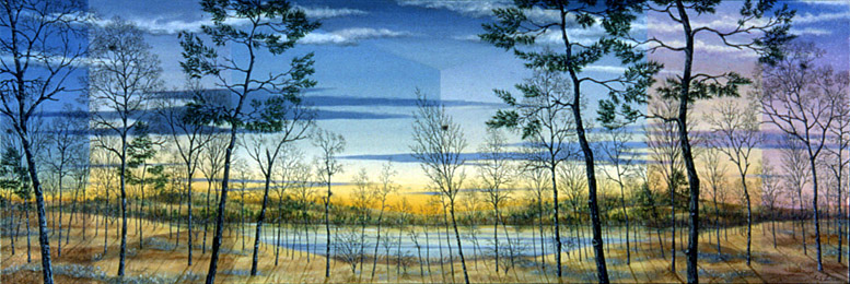 PRISM, IV, oil on canvas, 12 x 36&quot;, 2007 (Sold)