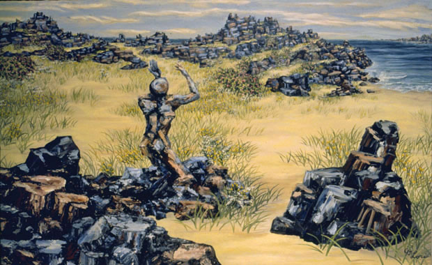 FROM LIVING STONES oil on canvas, 30 x 48&quot;, 1992