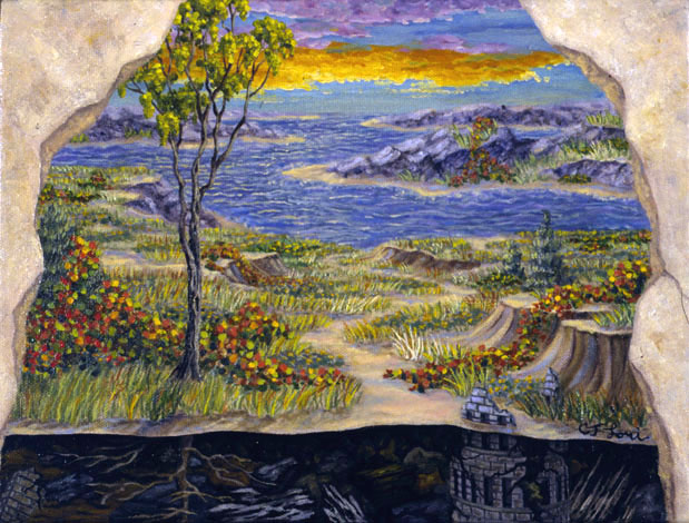 TINTAMARRE, oil on canvas, 9 x 12