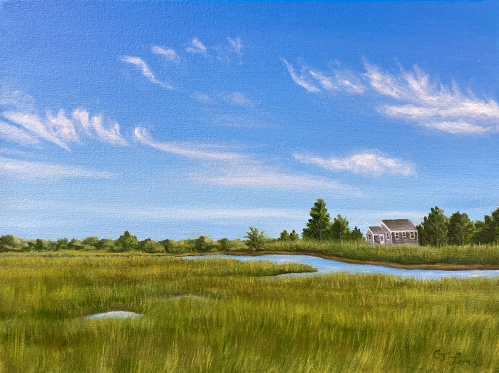 Behind the Shore, oil on canvas, 12 x 16