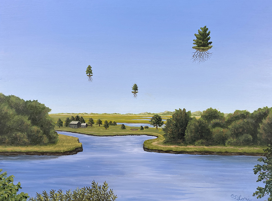 Overlooking Salt Pond — oil on canvas, 12 x 16&quot; 2022